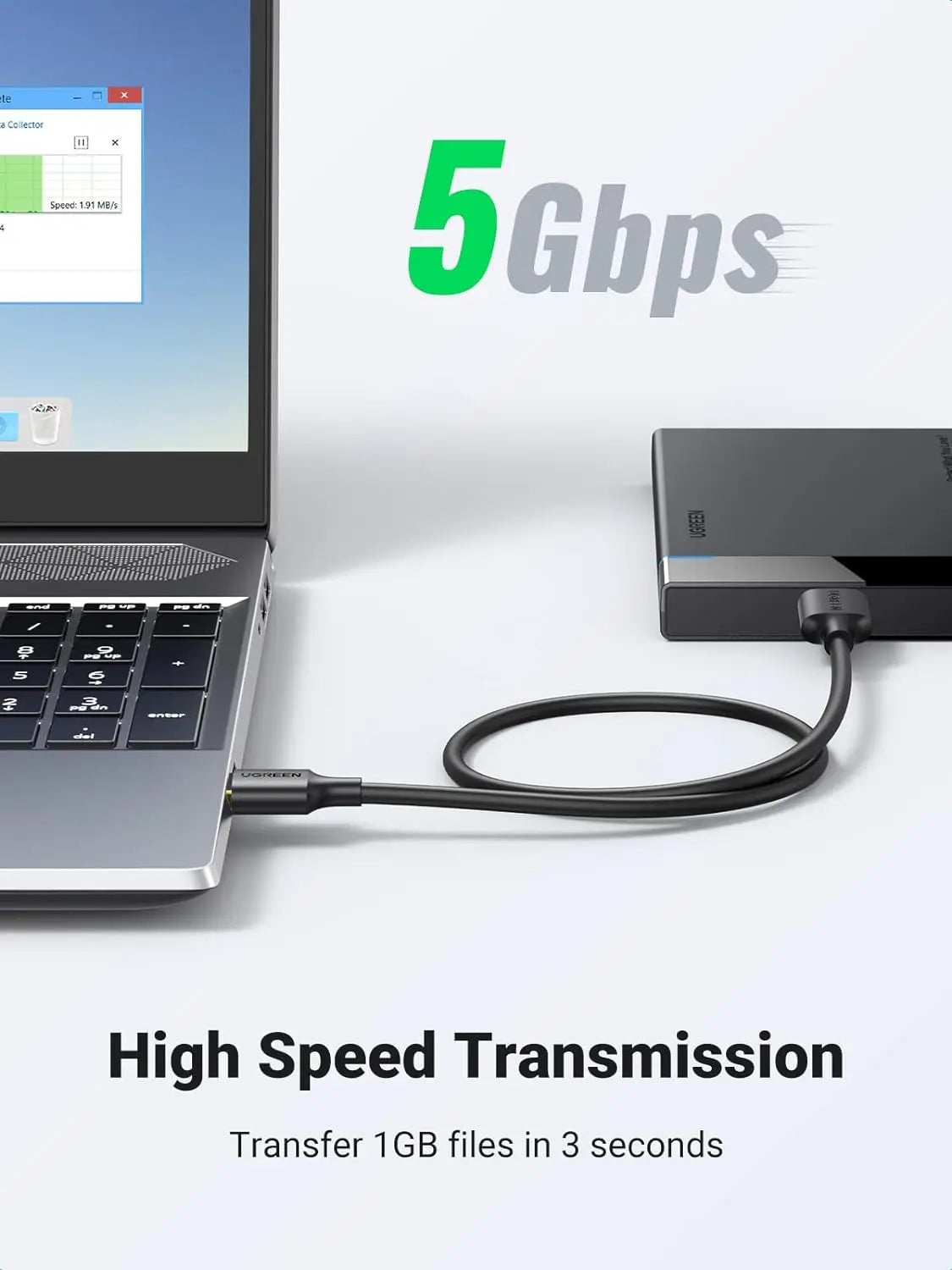 UGREEN USB 3.0 Micro B Cable 0.5M 5Gbps Gold Plated External Hard Drive Galaxy S5 Note 3 Camera (10840)