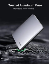 UGREEN 2.5 Inch SATA External Hard Drive Enclosure USB 3.1 Gen 2 UASP Aluminum Tool-Free WD Seagate Samsung PS4 Xbox (70498)