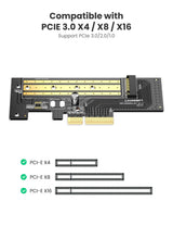 UGREEN M.2 NVMe to PCIe 3.0 x4 Adapter Card M-Key SSD 2280 2260 2242 2230 Desktop PCI Express Converter Card 70503