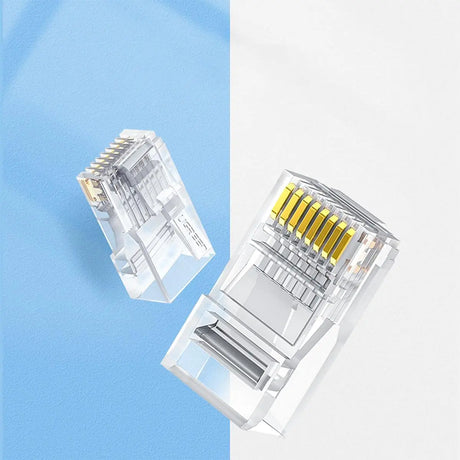 UGREEN Cat 6 U/UTP Unshielded Modular Plug Lan High-Speed Gigabit Network Compatible with Router Modem Smart TV PC & Laptop, 100 Pcs(60558) - Ugreen India