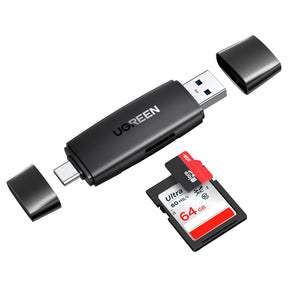 UGREEN 2-in-1 USB-C and USB-A SD/TF Card Reader - image 1
