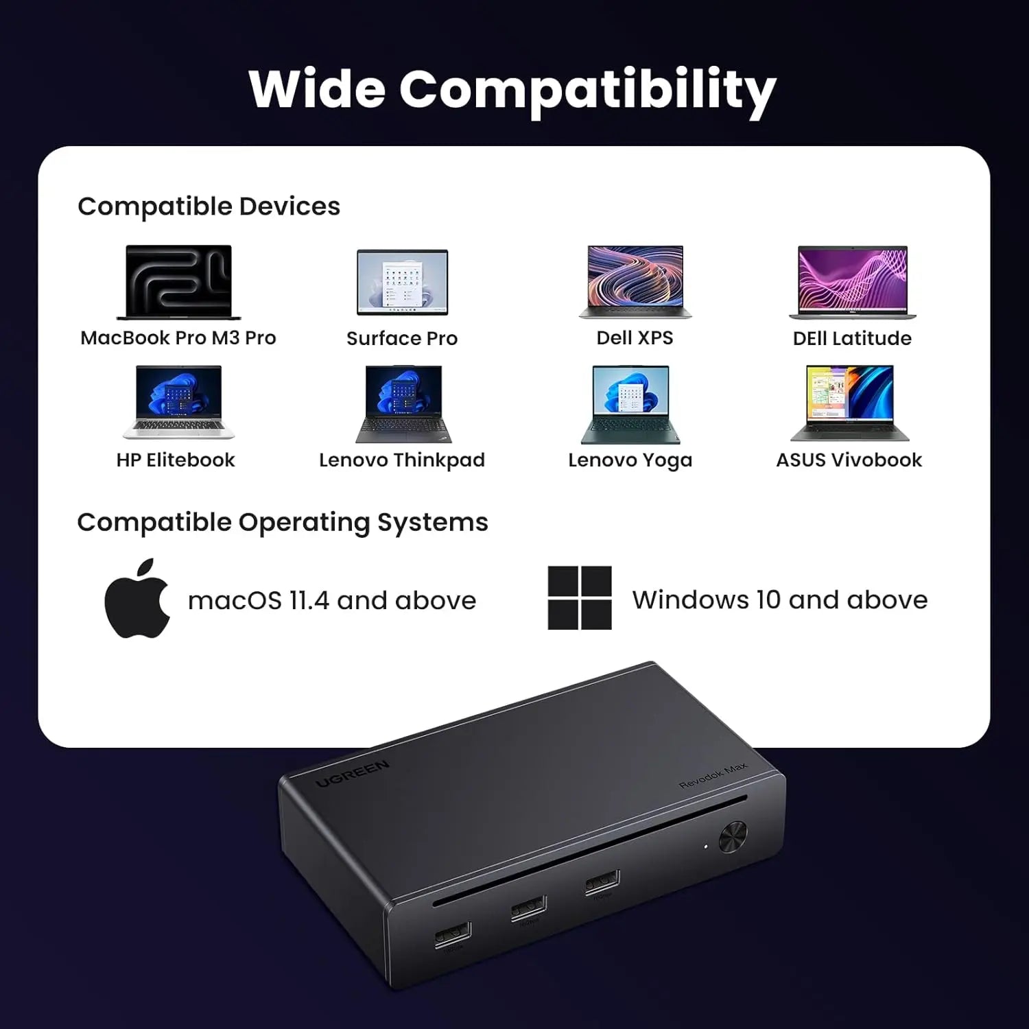 UGREEN Revodok Max 208 - Thunderbolt 4 Dock, 8-in-1 40Gbps