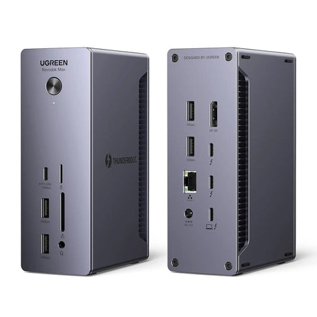 UGREEN Revodok Max 213 Thunderbolt 4 Dock, 13-in-1 40Gbps Docking Station with Dual 4K@60Hz or Single 8K Display, 90W Charging for Laptop, 2.5GbE, SD/TF 4.0 for MacBook Windows PC Laptops and More (25054) - Ugreen India
