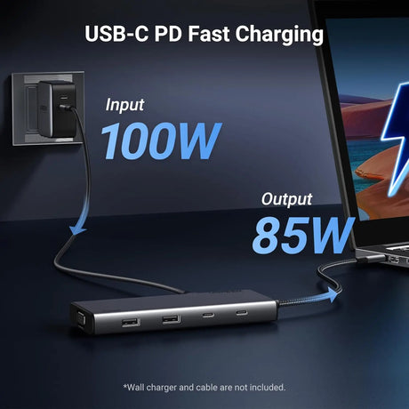 UGREEN 8 in 1 USB C 4K Docking Station Dual Monitor, Triple Display USB C Hub with 2 HDMI, VGA, 2 USB A&C 3.2 Ports, 100W PD, Dock Compatible for MacBook, Dell, HP, Lenovo, Surface etc (35588) - Ugreen India