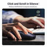 UGREEN 2.4G Silent Wireless Optical Mouse USB Receiver 4000 DPI PC Laptop Computer Chromebook MacBook Black Ergonomic (90372)