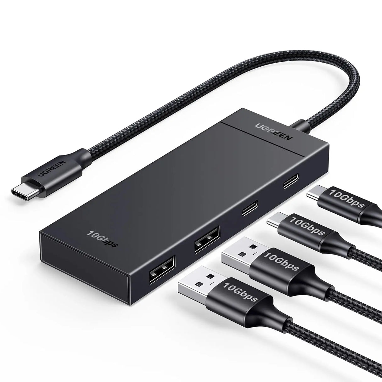 UGREEN 10Gbps 4-in-1 USB C Hub USB 3.2 Adapter 2 USB-C 3.2 2 USB-A 3.2 MacBook Pro Air iPad iPhone 15 Surface (35583)