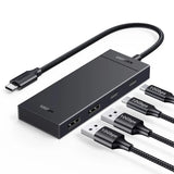 UGREEN 10Gbps 4-in-1 USB C Hub USB 3.2 Adapter 2 USB-C 3.2 2 USB-A 3.2 MacBook Pro Air iPad iPhone 15 Surface (35583)