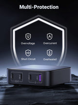 UGREEN Nexode 90928 100W 4-port GaN desktop charger multi-protection safety