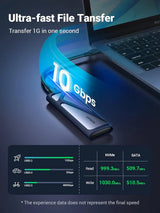UGREEN M.2 NVMe SATA SSD Enclosure USB-C 3.2 Gen2 10Gbps Thunderbolt 3 Tool-Free External Case 2280 2260 2242 2230 (90264)