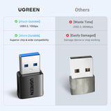 UGREEN 10Gbps USB to USB-C Adapter 3 Pack – Type-C Female to USB-A Male Fast Charge & Sync Converter (45299)