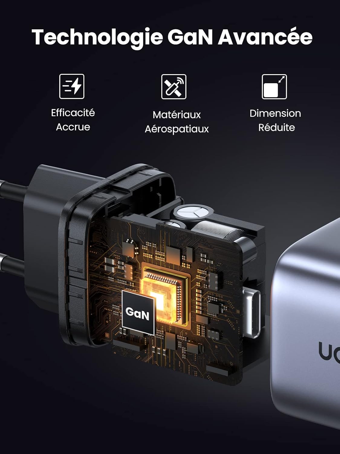 UGREEN 45W Nexode 2-Port USB C Charger GaN II Tech Galaxy S22 Ultra S21 MacBook Air iPhone 14 Pro Max Plus Wall (90573)