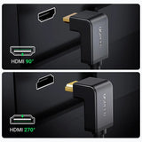 UGREEN HDMI Cable 2M High Speed Ethernet 90 Degree Right Angle Male to Male 4K 60Hz UHD HDR TV Monitor PS5 Xbox (10173)