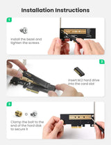 UGREEN M.2 NVMe to PCIe 3.0 x4 Adapter Card M-Key SSD 2280 2260 2242 2230 Desktop PCI Express Converter Card 70503