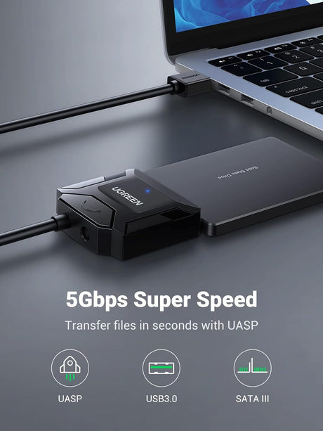 UGREEN 20611 USB 3.0 to SATA adapter 5Gbps super speed with UASP