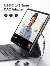 UGREEN USB C to 3.5mm Headphone Jack Adapter Type-C Male Female Audio Dongle iPhone 15 Samsung Galaxy Google Pixel (80154)