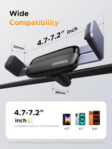UGREEN Car Phone Holder Air Vent Cell Phone Mount Cradle 360 Degree Rotation Aluminum Arm Compatible with iPhone 13 12 Pro Max 11 X 8 7 Samsung Note 10 Galaxy S21 Ultra S20 S10(10422)