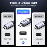 UGREEN 1M 8K@60Hz Micro HDMI to HDMI Cable (15516) Ugreen