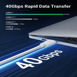 UGREEN 0.8m 100W USB 4.0 Type C Male To Male Cable [USB-IF Certified/Thunderbolt 3/40Gbps Data Sync/8K@60Hz Video/Compatible for MacBook Pro Mac Mini M1 External SSD eGpu Dell etc. (40113) - Ugreen India