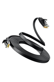 UGREEN 50177 8m flat Cat 6 U/UTP LAN cable, black, 