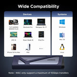 UGREEN M.2 NVMe Enclosure 10Gbps USB C 3.2 Gen 2 for M and M&B Key Aluminum PCIe Adapter Solid State Drive External Reader Support UASP & Trim in Size 2230/2242 /2260/2280(55150) Ugreen