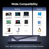 UGREEN M.2 NVMe SSD এনক্লোজার 20Gbps USB C 3.2 Gen 2 এক্সটার্নাল হার্ড ড্রাইভ কেস M Key B Key সামঞ্জস্যপূর্ণ স্টোরেজ (55150)
