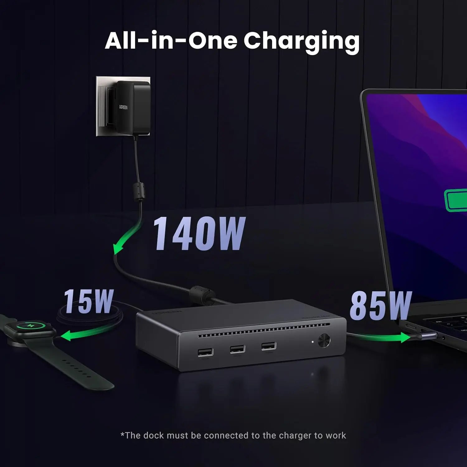 分配器・切替器 UGREEN Revodok Max 208 Thunderbolt 4 UGREEN Revodok Max 208 - Thunderbolt 4 Dock, 8-in-1 40Gbps