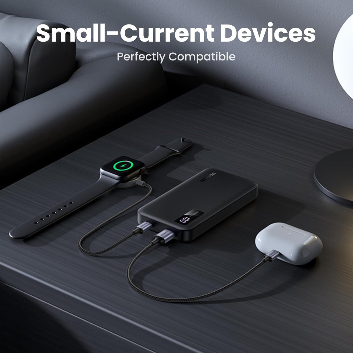 UGREEN 10000mAh Power Bank, 20W PD & QC3.0 Two-Way Fast Charging Portable Charger with USB-C Input/Output and Dual USB-A Ports, Slim External Battery Pack for iPhone, Samsung, Pixel & More – Black, IN Version (25742)