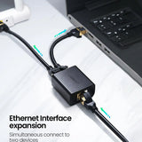 Ugreen 1 থেকে 2 RJ45 স্প্লিটার ABS কেস সহ - প্যাক অফ 2 (50923) 