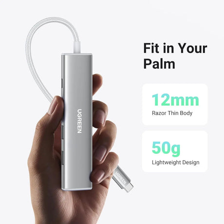 UGREEN Revodok 5-in-1 USB C Multiport Adapter with 100W PD, 4K HDMI, 3x 5Gbps USB-A Ports, Aluminum USB C to HDMI Adapter for M2/M3 MacBook Air, iPhone 15 Series, iPad, Galaxy, XPS, White (35580) - Ugreen India