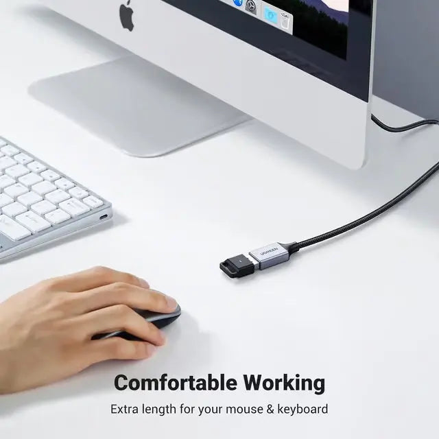 UGREEN 5M USB 3.0 Extension Cable Male to Female Nylon Braided 5Gbps Keyboard Mouse Hub Flash Drive Webcam 25285
