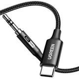 UGREEN 6.6ft USB-C to 3.5mm Hi-Res Audio Adapter Cable, 32bit/384kHz Type-C to Aux Stereo Cord for iPhone 16/15, Galaxy S25/S24 Ultra, iPad (65101)