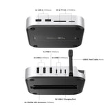 UGREEN Mac mini M4 Dock 11-in-1 USB C Hub 8TB M.2 NVMe 10Gbps 5X USB-A 2X Type-C SD/TF Card Docking Station (65487)