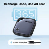 UGREEN FineTrack Duo Smart Tracker for iOS or Android, USB-C Rechargeable Item Finder Tag – 75646P