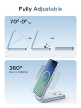 Ugreen 25W MagFlow 3-in-1 Magnetic Wireless Charger Foldable and Portable, iPhone 12 and Later, AirPods2 and Later, Apple Watch(65901)