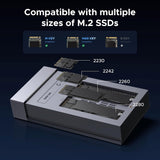 UGREEN CM847 USB4 2-Bay M.2 NVMe SSD Enclosure with Offline Clone & RAID – 40Gbps Dual NVMe Storage Dock (65733EU)