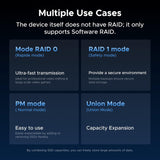 UGREEN CM847 USB4 2-Bay M.2 NVMe SSD Enclosure with Offline Clone & RAID – 40Gbps Dual NVMe Storage Dock (65733EU)