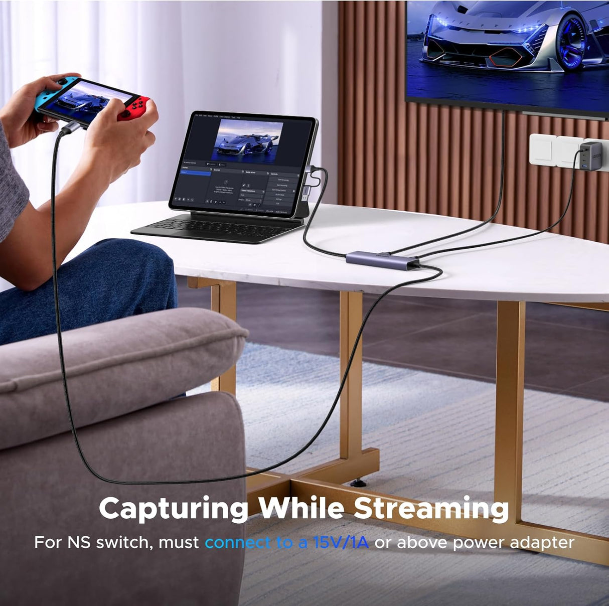 UGREEN USB-C Video Capture Card – 4K@30Hz Loop-Out, 2K@30Hz Capture, 100W PD, USB-A/USB-C Output (65856)