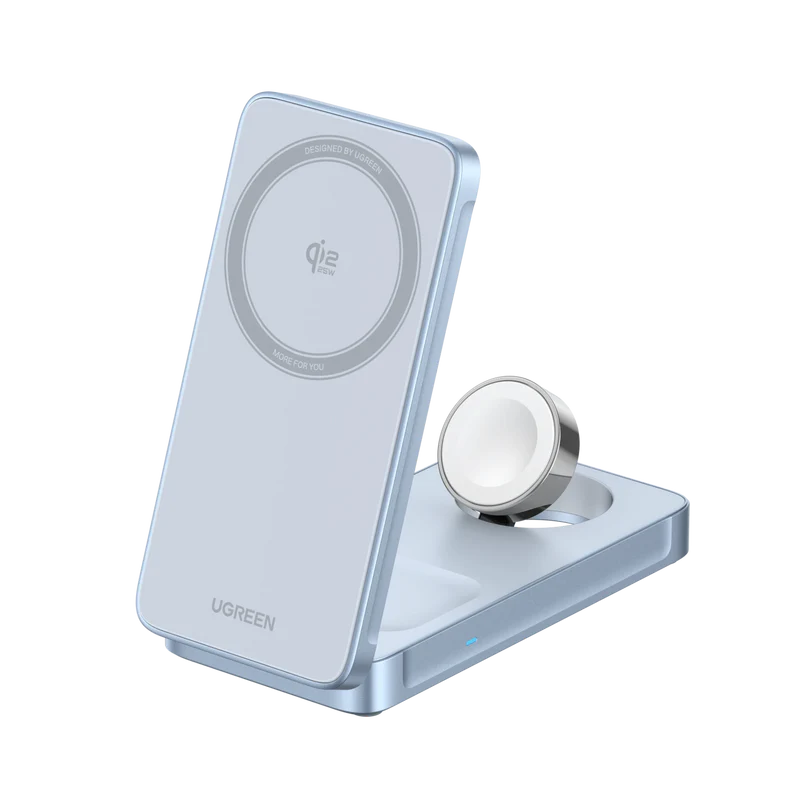 Ugreen 25W MagFlow 3-in-1 Magnetic Wireless Charger Foldable and Portable, iPhone 12 and Later, AirPods2 and Later, Apple Watch(65901)