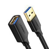 UGREEN 0.5M USB 3.0 Male To Female Gold Plated Extension Cable with 5Gbps Transfer Speed Compatible With PC, Game Consoles, Monitors (30125)