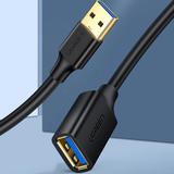 UGREEN 0.5M USB 3.0 Male To Female Gold Plated Extension Cable with 5Gbps Transfer Speed Compatible With PC, Game Consoles, Monitors (30125)