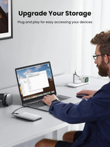 UGREEN 2.5" USB C to SATA III Hard Drive Enclosure 6Gbps, Aluminum Case Adapter Support UASP & Trim Compatible with MacBook Pro/Air WD Seagate Toshiba Hitachi Ugreen