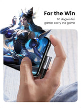 UGREEN 1M USB-C to USB-C Angled Cable 100W Fast Charging 5A PD Nylon Braided MacBook Pro iPad Pro Galaxy S21 70643 Ugreen