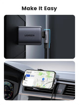 UGREEN 1M USB-C to USB-C Angled Cable 100W Fast Charging 5A PD Nylon Braided MacBook Pro iPad Pro Galaxy S21 70643 Ugreen