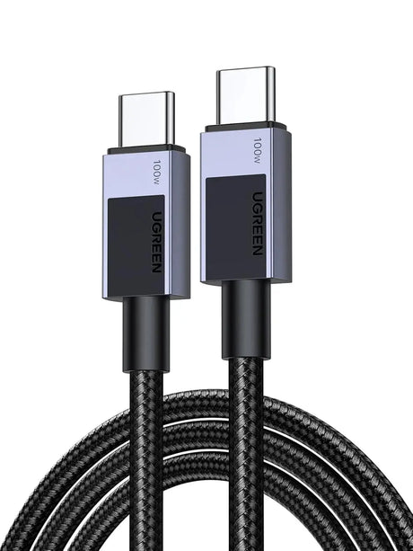 UGREEN 1M 100W USB C to USB C Charger Cable Fast Charge For Phone Laptop Compatible with MacBook Pro M3/Air, iPad Pro 2024/Air 6, iPhone 16 Pro Max, Galaxy S24 Ultra (45063) - Ugreen India