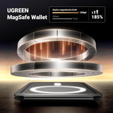 UGREEN Magnetic Phone Card Holder Leather Wallet Stand iPhone 15 14 13 12 Series Minimalist Not Mini Compatible Black (45165)
