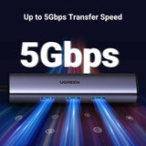 UGREEN 4 in 1 USB C to Ethernet Adapter, Thunderbolt 3 to USB 3.0 Gigabit RJ45 Multiport Hub Compatible with MacBook Pro 13/14/16 Air, iMac, iPad, Surface Book, Dell XPS, Chromebook, and More (60600) - Ugreen India