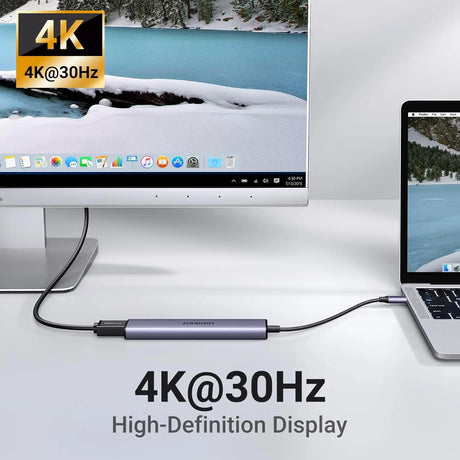UGREEN Revodok USB C Hub HDMI 4K with PD Charge 100W Powered 5 in 1 USB C to USB 3.0 Adapter Compatible with iPhone 15 Plus Max MacBook Pro Air XPS Surface Pro 9GB iPad Pro Air Galaxy Tab S9 (15495) - Ugreen India