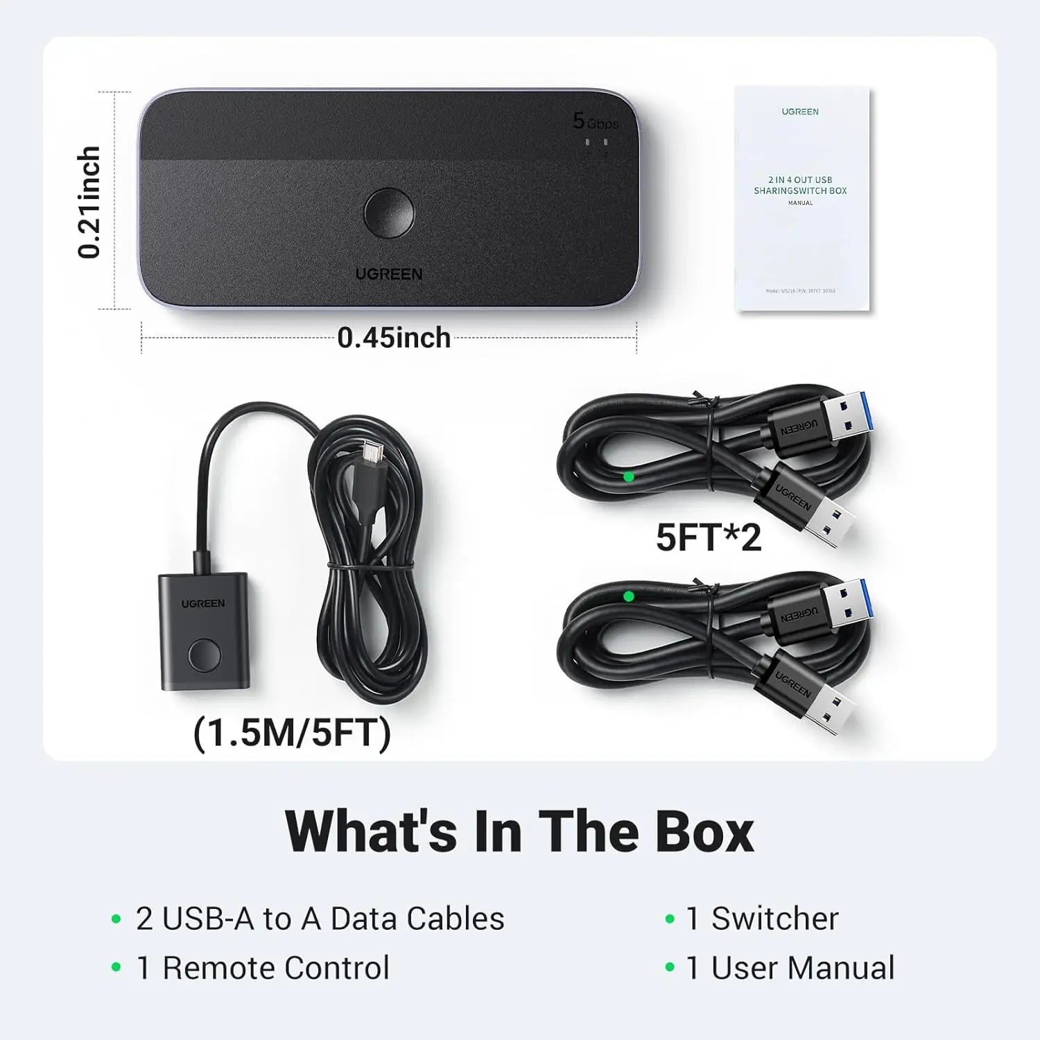 4 Port USB Switcher - UGREEN USB 3.0 Switch for Two Computers – Ugreen ...