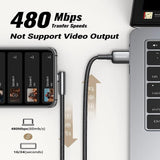 UGREEN USB A 2.0 to USB C Cable 1M Right Angle 90 Degree Braided Zinc Alloy Samsung Galaxy S10 S9 Note 9 Switch (70413)