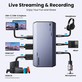 UGREEN 4K@60Hz Capture Card, Ultra HD HDMI Video Capture Card 1080P@240Hz USB 3.0 Ultra-Low Latency with VRR and HDR for Streaming, Gaming, Recording Compatible with iPad, Switch, PS5, Xbox, PC, Mac (25173) - Ugreen India